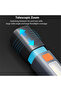 Lithium ion ZOOM 0307 Grey Strong Lighting ABS Flashlamp USB Charging Portable Outdoor EDC Torch Cam - 4