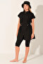 26709 Women's Short Sleeve Semi-Closed Swimsuit - 2