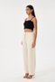 100% Tencel High Waist Wide Leg Pants (Cream) - 3