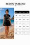 Women's Black Swimsuit with Skirt, Chest Pad, Short Sleeves, Zipper - 5