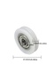 7Pcs U-Groove Nylon Round Pulley Wheels with Ball Bearings, for Doors, Windows, Drawers, Shower &... - 2