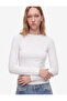Modal Blend Slim Fit High Collar Long Sleeve T-Shirt - 4