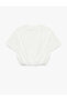 Cotton Drawstring Crew Neck Short Sleeve T-Shirt - 4