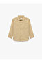 Cotton Single Pocket Long Sleeve Classic Collar Basic Shirt - 4