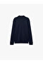 Cotton Long Sleeve Half Zip Polo Neck Sweatshirt - 7