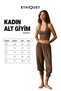 Hanoi Women's Soft and Flexible Fabric, Elastic Waist, Comfortable Fit, Brown Baggy Trousers - 6