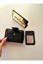 Women's Black Wallet with Removable Card Holder and Snap Closure, Multi-Compartment Mini Wallet - 6