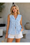 New Season Ruffled Collar Sleeveless Buttoned Shirt