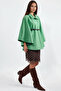 Women's Belted Cashmere Poncho 1320 - Green - 2