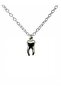 Unisex Necklace with Tooth Figure – Zamak Plated Anatomical and Gothic Jewelry with 60 cm Chain