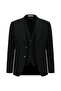 7 Drop Slim Fit Striped Combination Vest Suit - 2