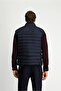 Slim Fit High Collar Zippered Quilted Sports Vest - 6
