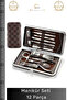 # Manicure Set Professional Stainless Steel Nail Care Hygiene Manicure Set with Leather Case 12 Pieces - 5