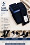 6 Pairs of Men's 100% Cotton Socks Navy Blue – Soft, Comfortable and Comfortable
