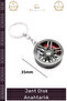 # Keychain Car Enthusiasts Metal Accessory Stylish Design Premium Aesthetic Wheel Disc Keychain - 2