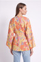 Floral Patterned Kimono Y0167 - Orange - 4
