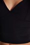 Women's slim fit black v-neck tank top - 4
