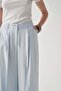 Blue-Iron Mark Detail Palazzo Trousers - 5