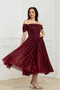 Balen Detailed Glittery Princess Dress - Bordo - 6
