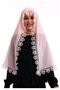 Needle Embroidered Lace Scarf Demor Mevlüt Coverlet Powder - 4