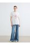 Lcw Everydaywhite Crew Neck Floral Women's T-Shirt