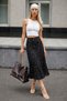 Polka Dot Maxi Size Women's Chiffon Skirt