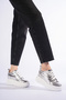 Extendable Height Increasing Women's Interior Hidden Heel Shiny Silver Sports Shoes Sneaker - 2