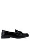 Women's Genuine Leather Black Patent Leather Loafers