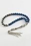 Faceted Hematite Natural Stone Prayer Beads 8 mm - Blue