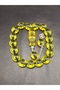 Special Black and Yellow Color Cask Cut 17-Piece Mascot Model Glass Prayer Beads - 3