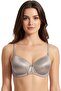 Women's Mink Shimmering Textured Ribbon Supported Bra