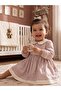 Baby Collar Rose Patterned Design Baby Dress