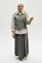 Women's Vest, Shirt, Skirt, Elastic Waist, Three-Piece Suit - 3