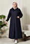 Women's Plus Size Hooded Zipper Long Coat