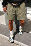 Men's Cargo Pocket Elastic Waist Casual Shorts