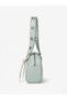 Women's Mint Green Baguette Bag with Zipper Ring Detail, Stylish Daily Shoulder and Hand Bag - 4