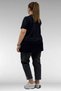 68503 Large Size Printed Combed Cotton T-Shirt with Collar - Black - 6
