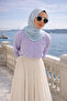 Women's Premium Pleated Beige Long Hijab Skirt - 2