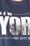 Mode XL Real Big Size Women's T-Shirt Bis Collar New York U26119 Indigo - 5