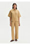 Beige Linen Oversized Top - 2