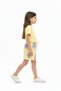 Girls' 2-Piece Shorts Set Crew Neck Short Sleeve Printed T-Shirt - Elastic Waist Tie - 2