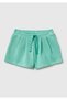 Girl's Mint Logo Embroidered Drawstring Waist Shorts