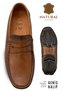 Sermoda Men's Loafer - Genuine Leather Rok Loafer Men's Shoes Brown - 6