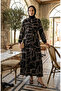 Half Buttoned Waist Tie Dress 0271B-01 Black - 2