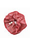 Red Gingham Edge Flat Oversized Single Elastic Buckle Scrunchie - 2