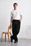 Double Cross Pleat Relaxed Fit Men's Fabric Trousers
