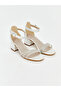 White Shiny Stone Girl Child Heeled Shoes