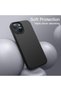 iPhone 14 Plus / 15 Plus Case Inside Velvet Outside Matte Screen and Camera Raised Flexible Silicone Cover - 3