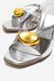 Women's Silver Mirrored Strappy 7.5 cm Heeled Sandals Evening Dress Slippers Li̇z142 - 3