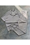 Men's T-Shirt and Pants Set Cotton Polyester 2-Piece Wide Cut